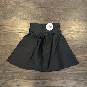 NWT Teela NYC Girls Faux Leather Circle Skirt, size 7